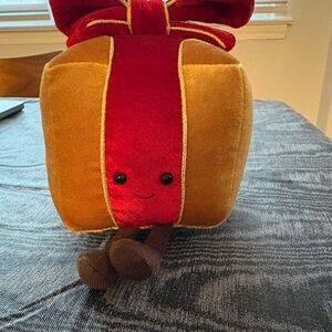 Jellycat Gift Box Toy with Red and Gold Accents